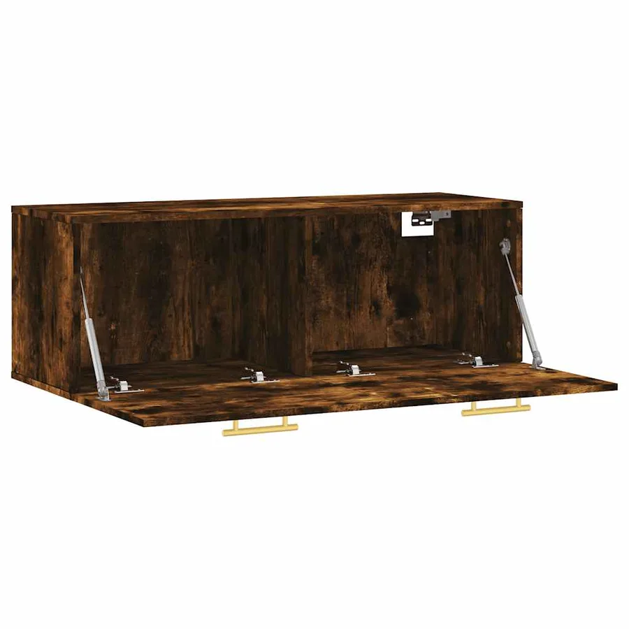 Armoire murale Chêne fumé 100x36,5x35 cm Bois d'ingénierie - 6
