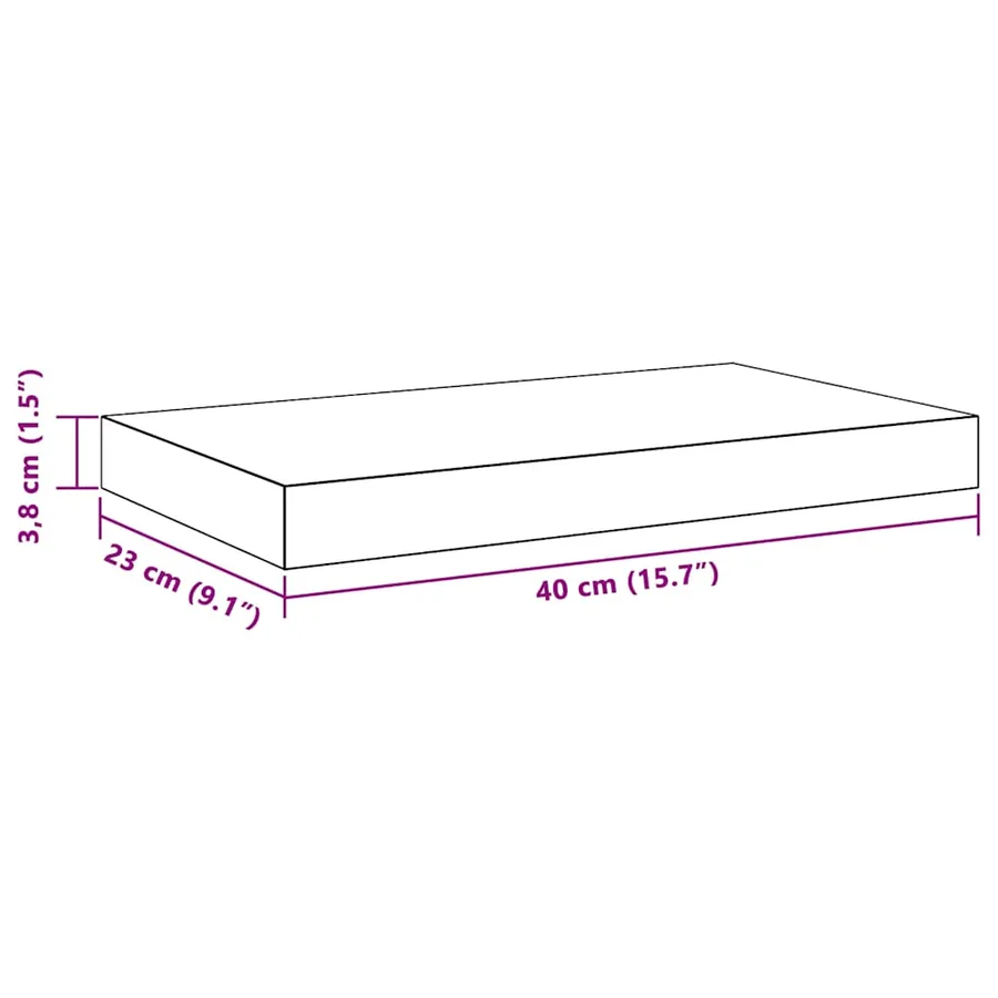Étagères murales flottantes 4 pcs blanc 40x23,5x3,8 cm MDF - 15