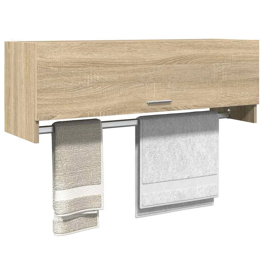 Garde-robe chêne sonoma 100x32,5x35 cm bois d'ingénierie - 3