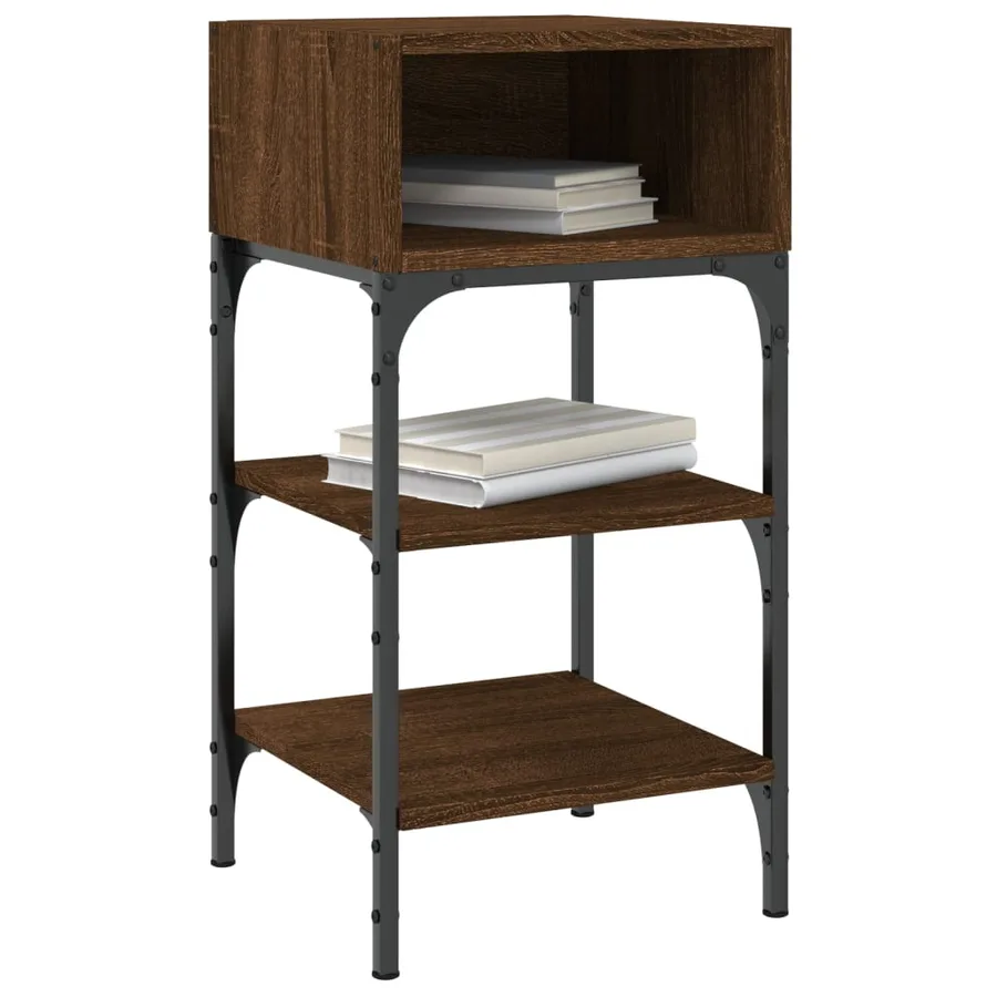 Tables de chevet 2 pcs chêne marron 35x34,5x70 cm - 3
