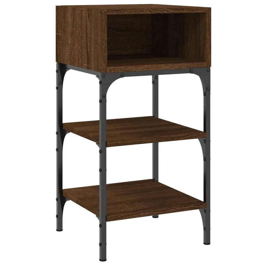 Tables de chevet 2 pcs chêne marron 35x34,5x70 cm - 4