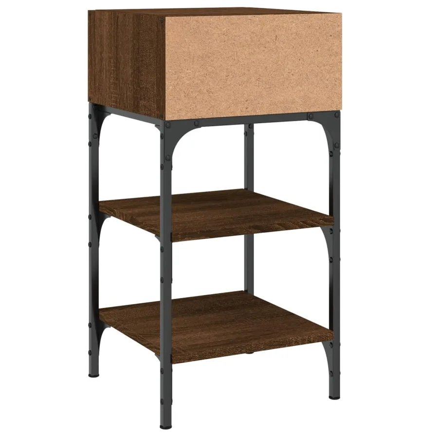 Tables de chevet 2 pcs chêne marron 35x34,5x70 cm - 7