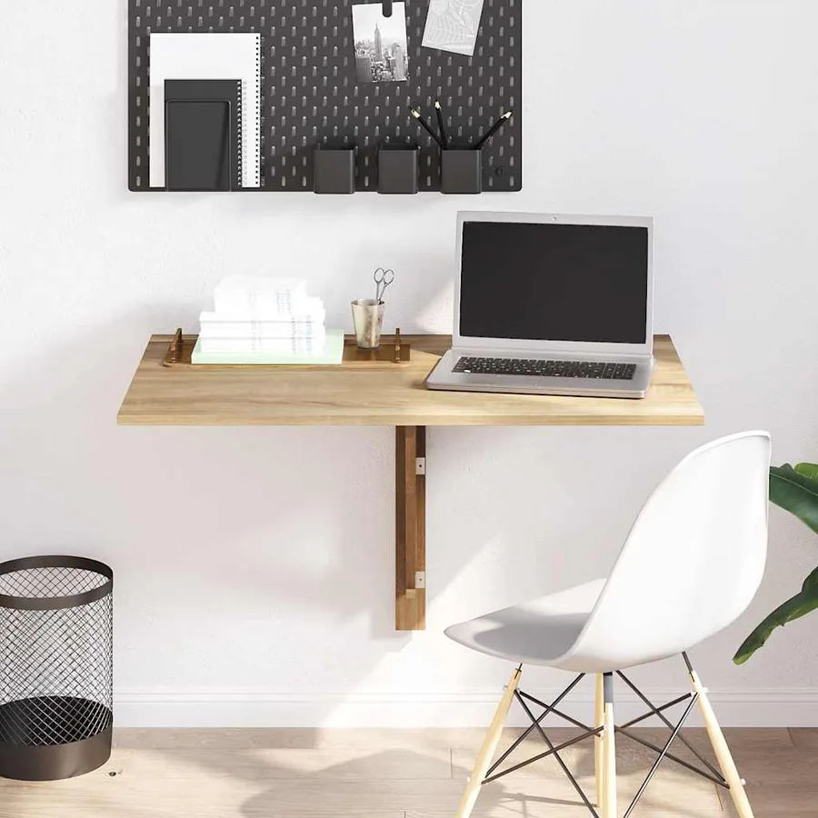 Table murale rabattable en chêne 100x60 cm
