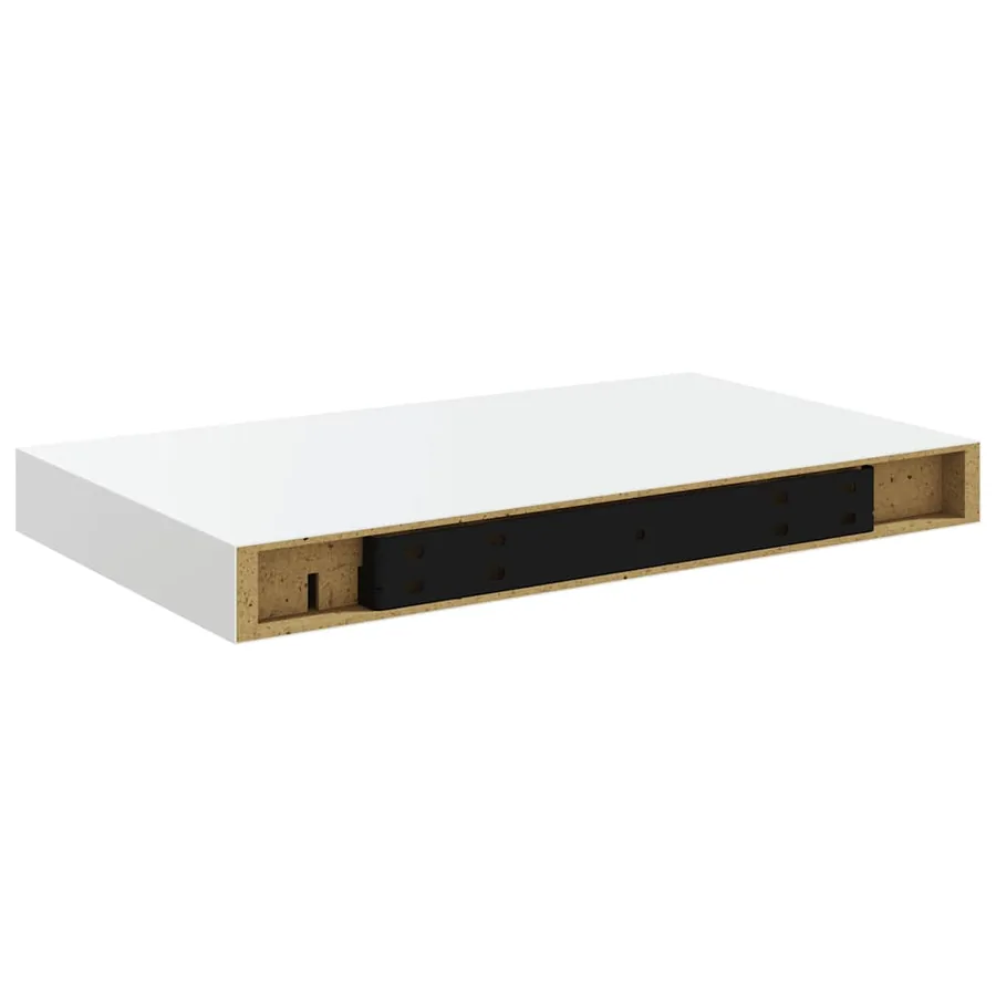 Étagère murale flottante 2 pcs Blanc brillant 40x23,5x3,8 cm MDF - 9