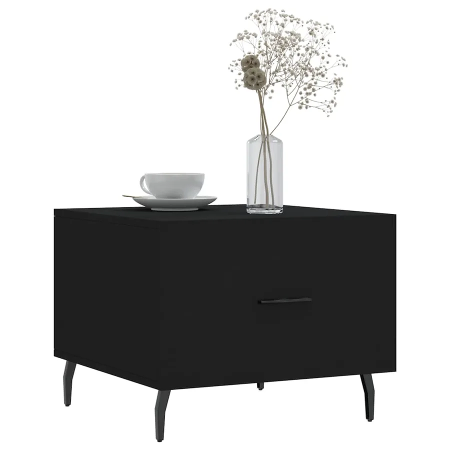 Tables basses 2 pcs noir 50x50x40 cm bois d'ingénierie - 3