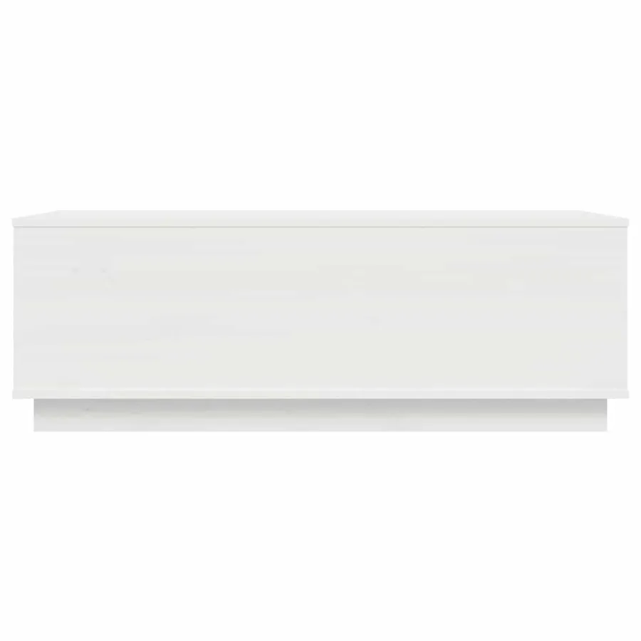 Table basse Blanc 100x50x35 cm Bois massif de pin - 6
