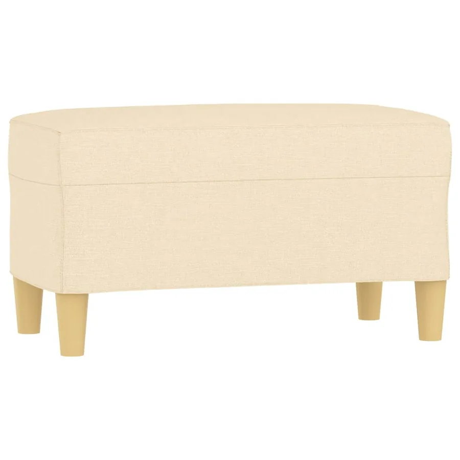 Banc Crème 70x35x41 cm Tissu - 2