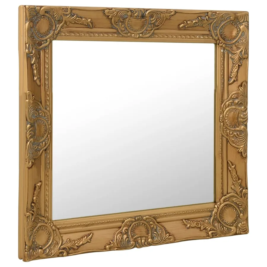 Miroir mural style baroque 60x60 cm Doré - 2