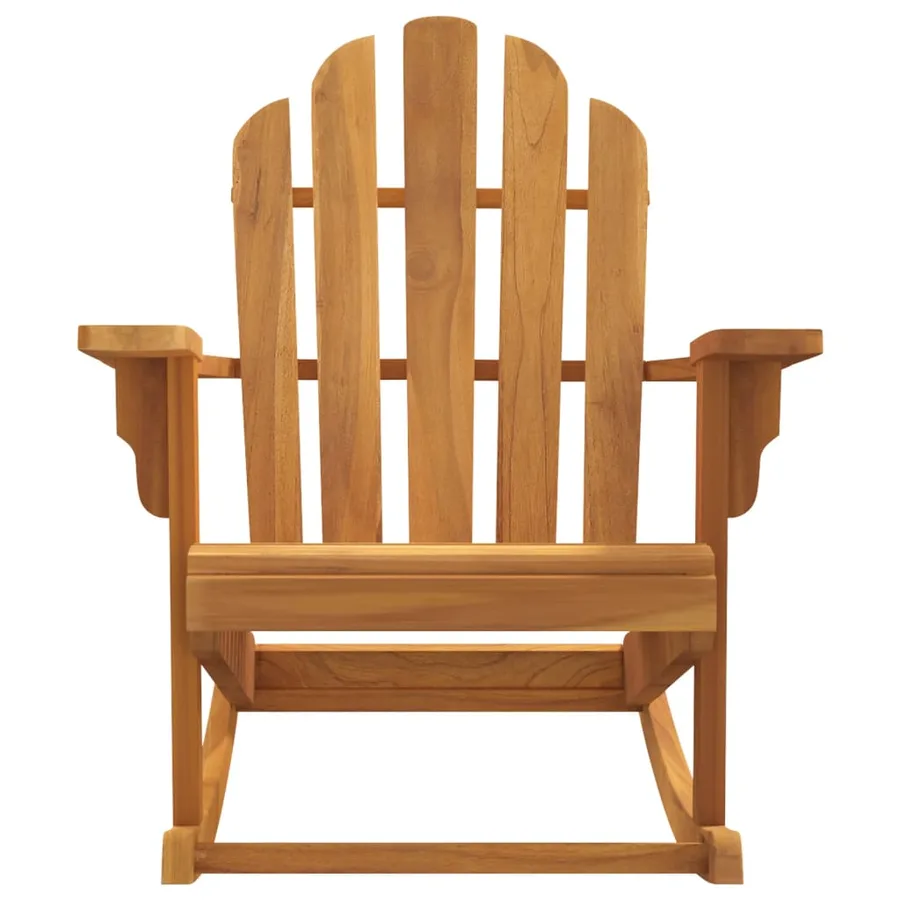 Chaise à bascule de jardin Adirondack bois de teck solide - 3