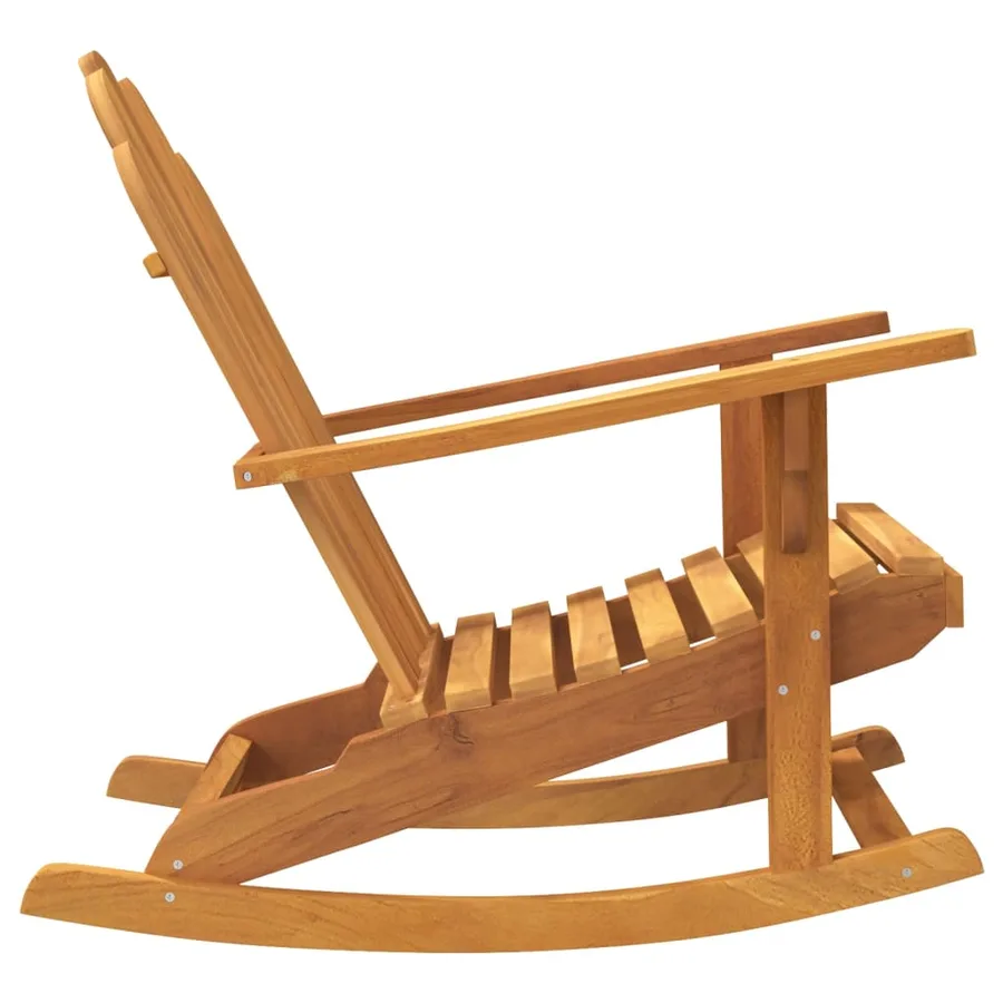 Chaise à bascule de jardin Adirondack bois de teck solide - 4
