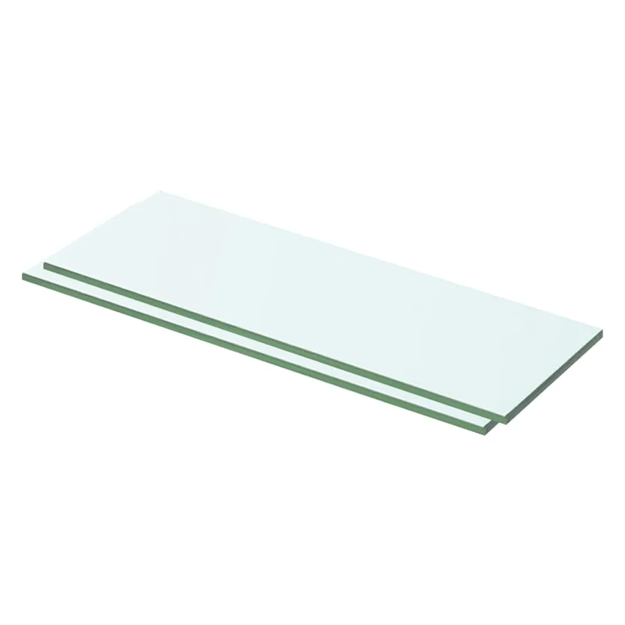 Panneaux d'étagère 2 pcs Verre Transparent 50 x 12 cm