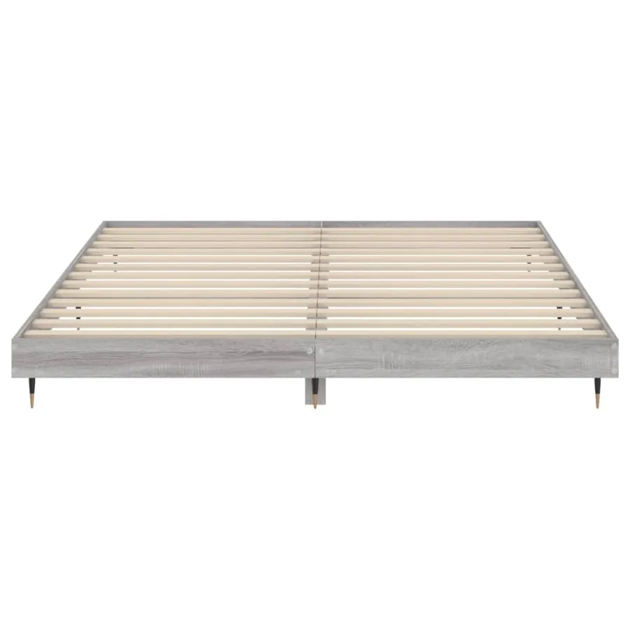 Cadre de lit sans matelas sonoma gris 120x200cm bois ingénierie - 6