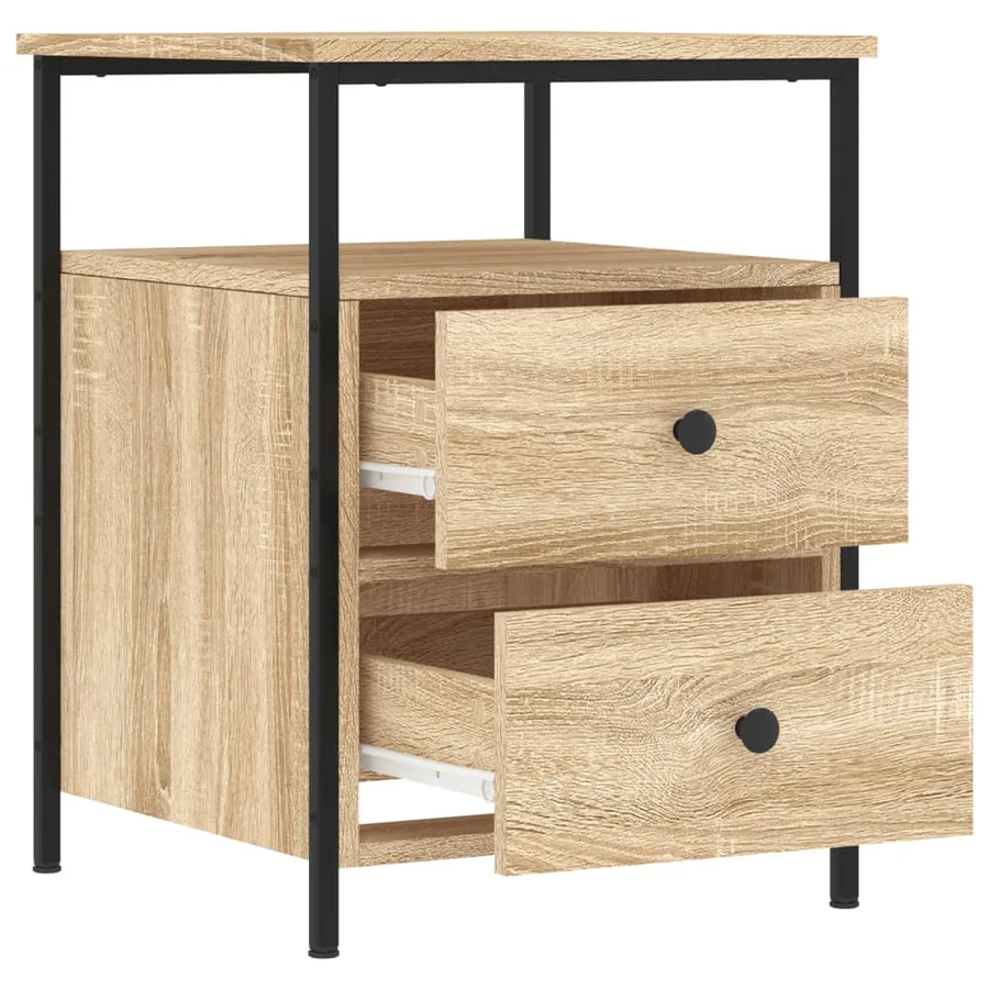 Table de chevet chêne sonoma 44x45x60 cm bois d'ingénierie - 4