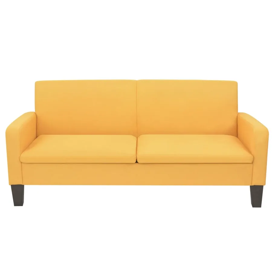 Canapé à 3 places 180 x 65 x 76 cm Jaune - 2