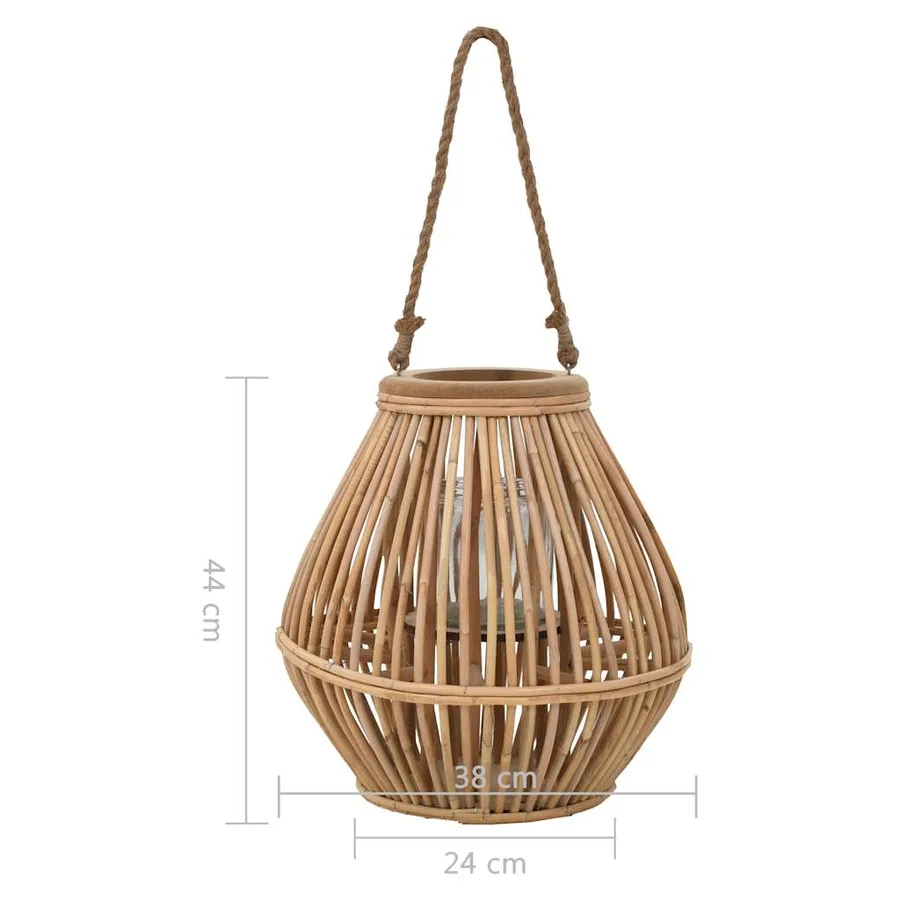 Bougeoir suspendu Osier naturel - 6