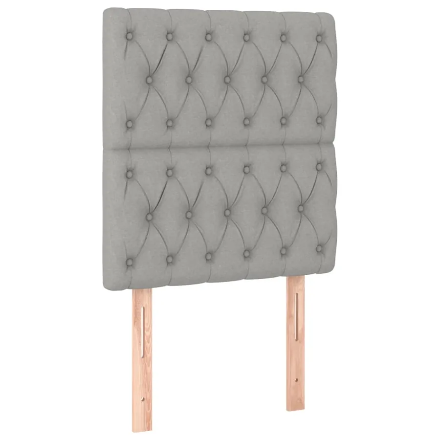 Sommier à lattes de lit avec matelas et LED Gris clair 80x200cm - 7