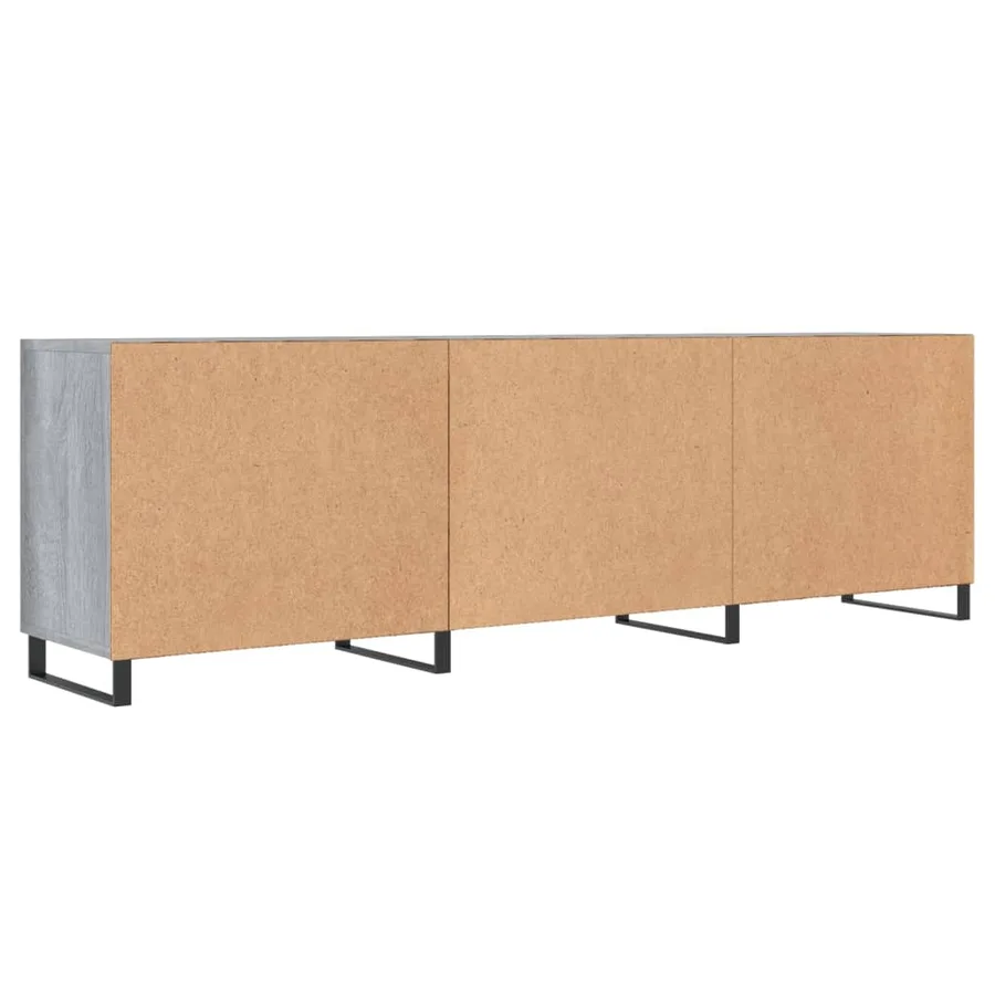 Meuble TV sonoma gris 150x30x50 cm bois d'ingénierie - 8