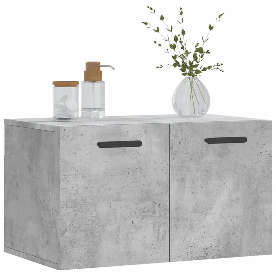 Armoire murale Gris béton 60x36,5x35 cm Bois d'ingénierie - 3