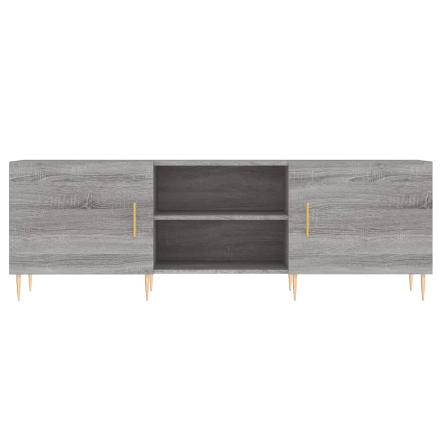 Meuble TV sonoma gris 150x30x50 cm bois d'ingénierie - 5