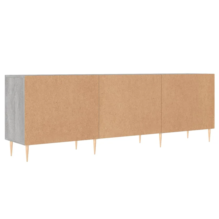 Meuble TV sonoma gris 150x30x50 cm bois d'ingénierie - 8