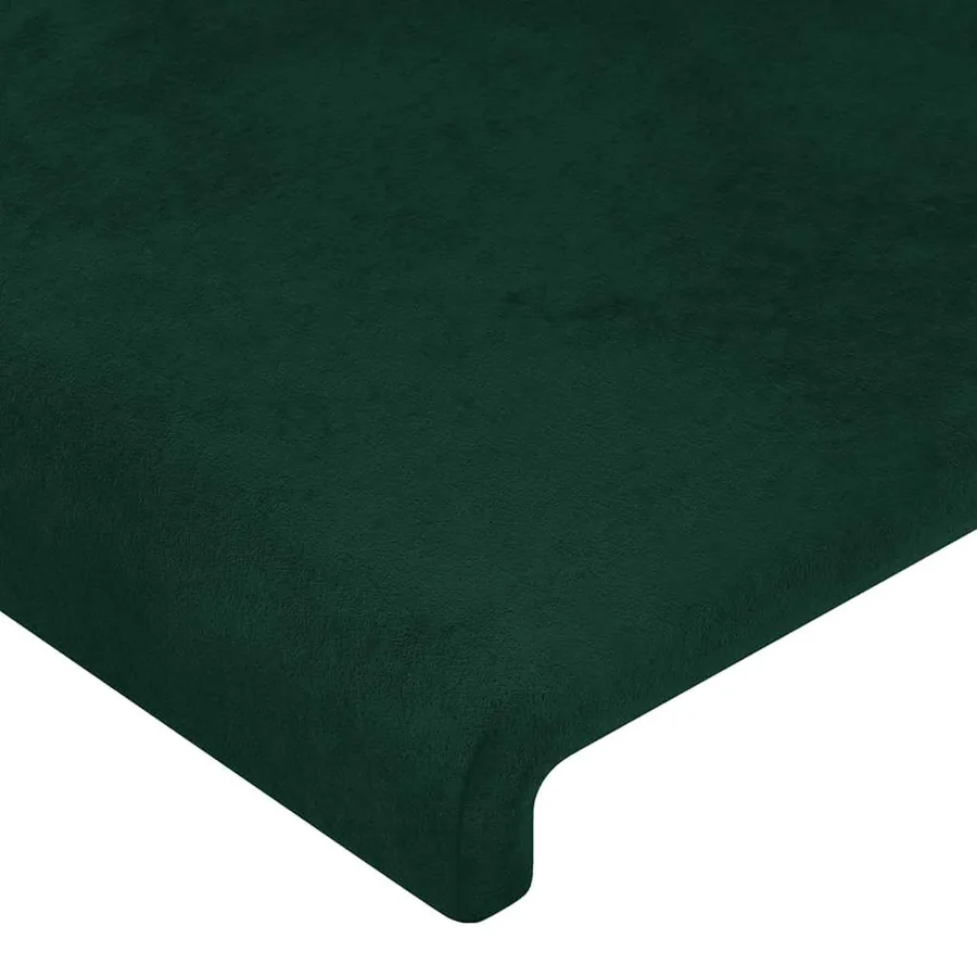 Tête de lit à LED Vert foncé 100x5x78/88 cm Velours - 5