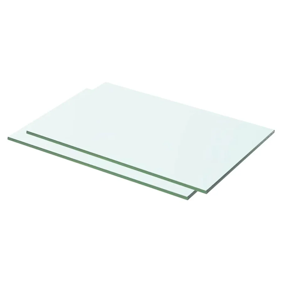 Panneaux d'étagère 2 pcs verre transparent 50x25 cm