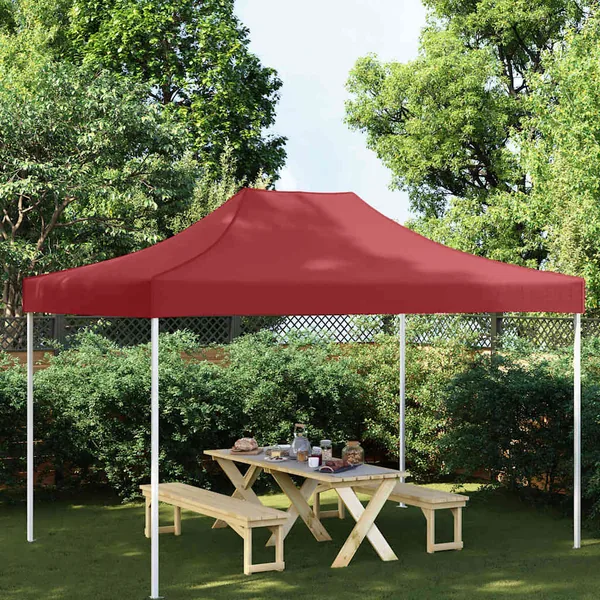 Toit de tente de réception 4,5x3 m Bordeaux 270 g/m²
