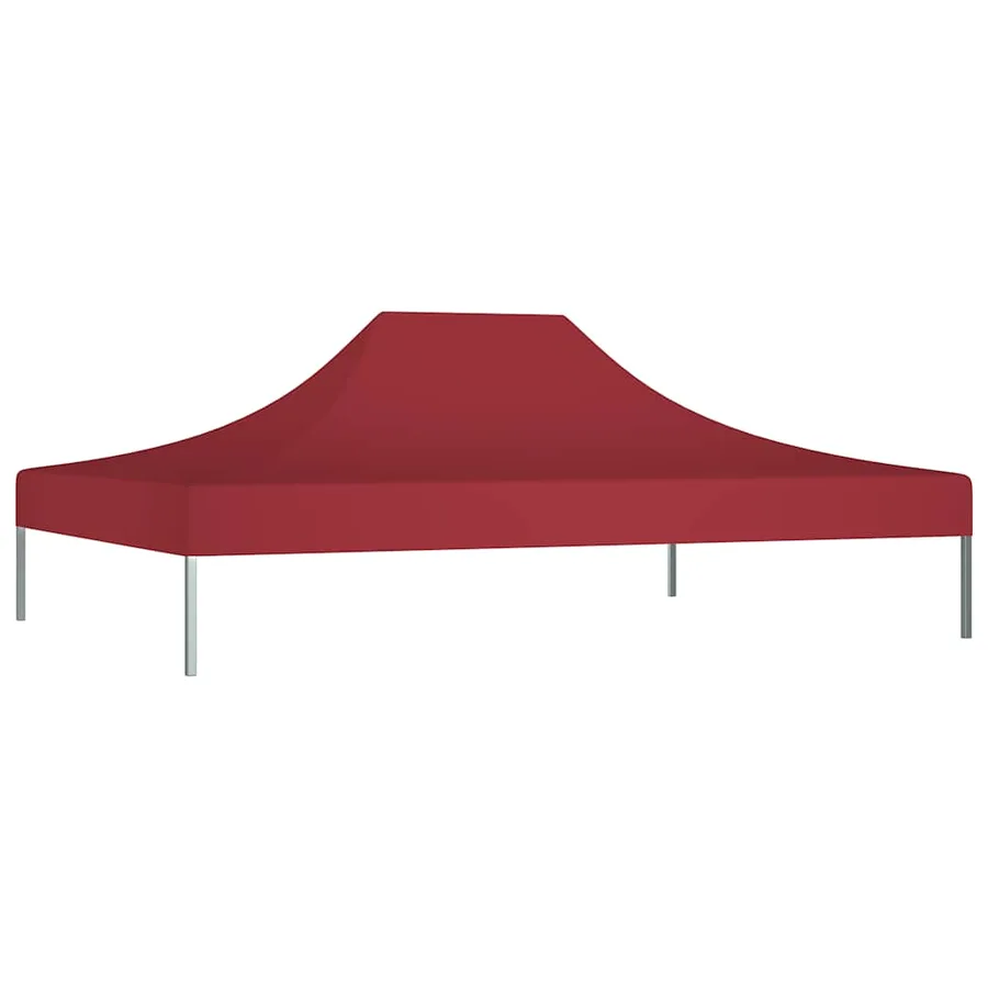 Toit de tente de réception 4,5x3 m Bordeaux 270 g/m² - 3