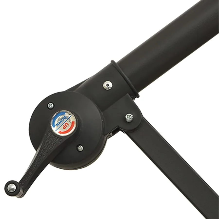 Parasol de jardin en porte-à-feux et lumières LED mât en métal - 10