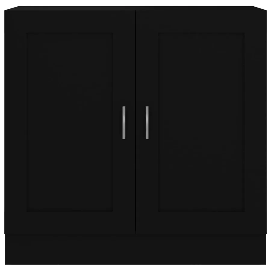 Bibliothèque Noir 82,5x30,5x80 cm Bois d'ingénierie - 5