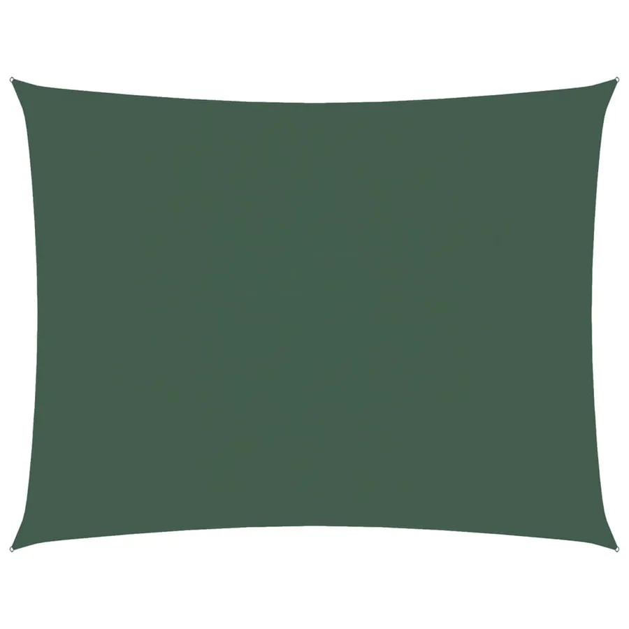 Voile de parasol tissu oxford rectangulaire 3x4,5 m vert foncé - 2