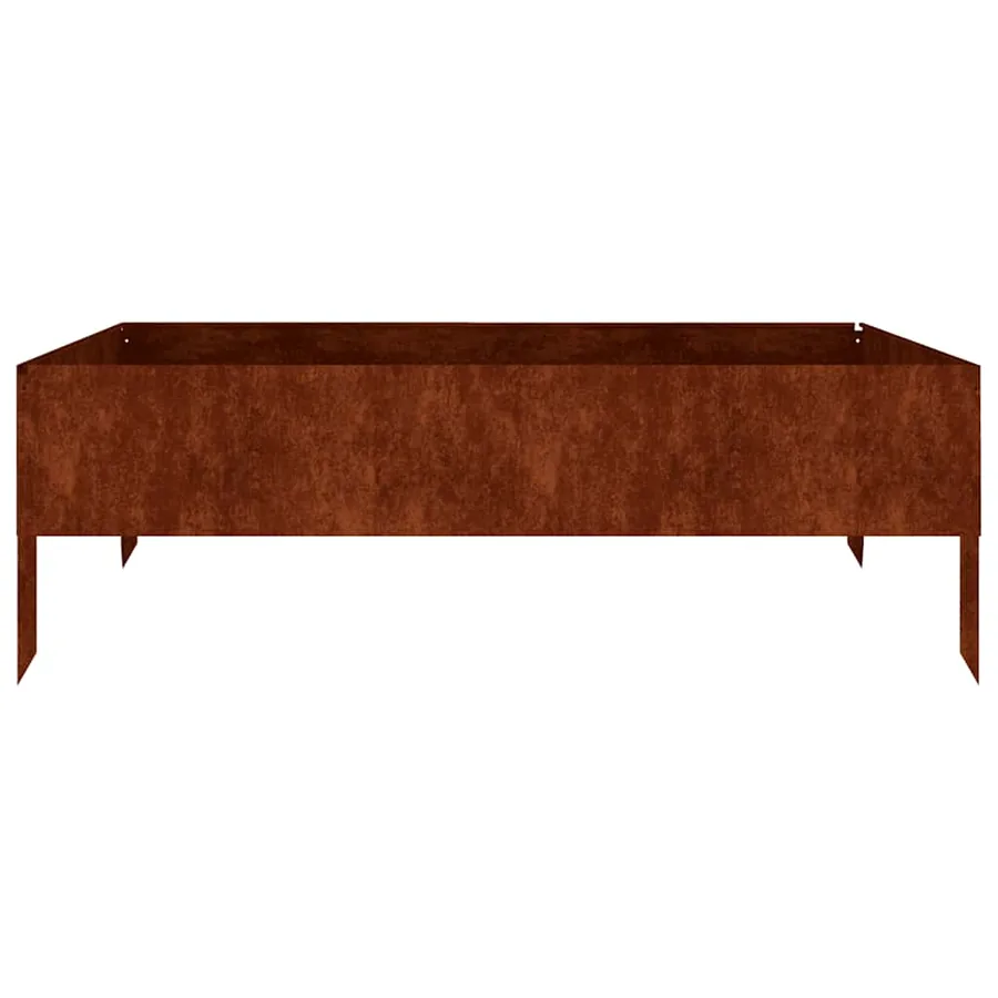 Lit surélevé de jardin 100x100x33,5 cm acier corten - 3