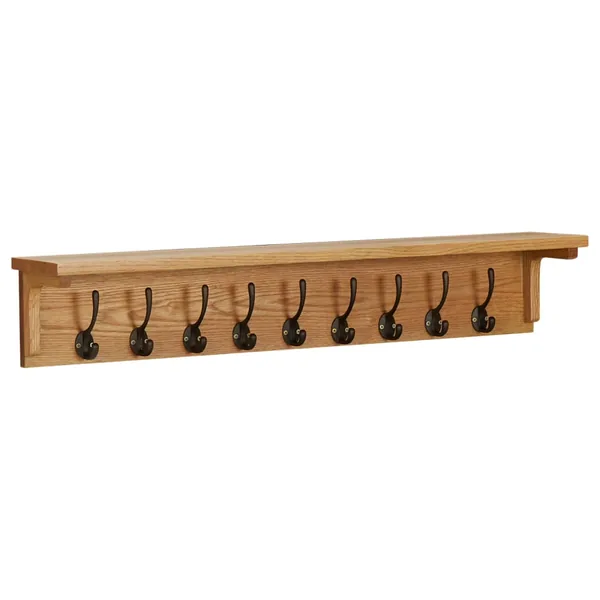 Porte-manteau 90x16x16 cm Bois de chêne massif