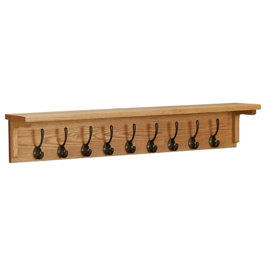 Porte-manteau 90x16x16 cm Bois de chêne massif
