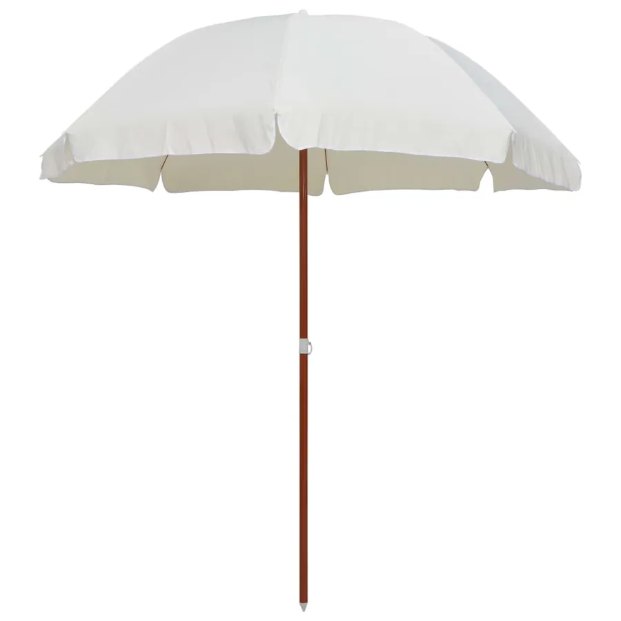 Parasol de jardin avec mât en acier 240 cm Sable