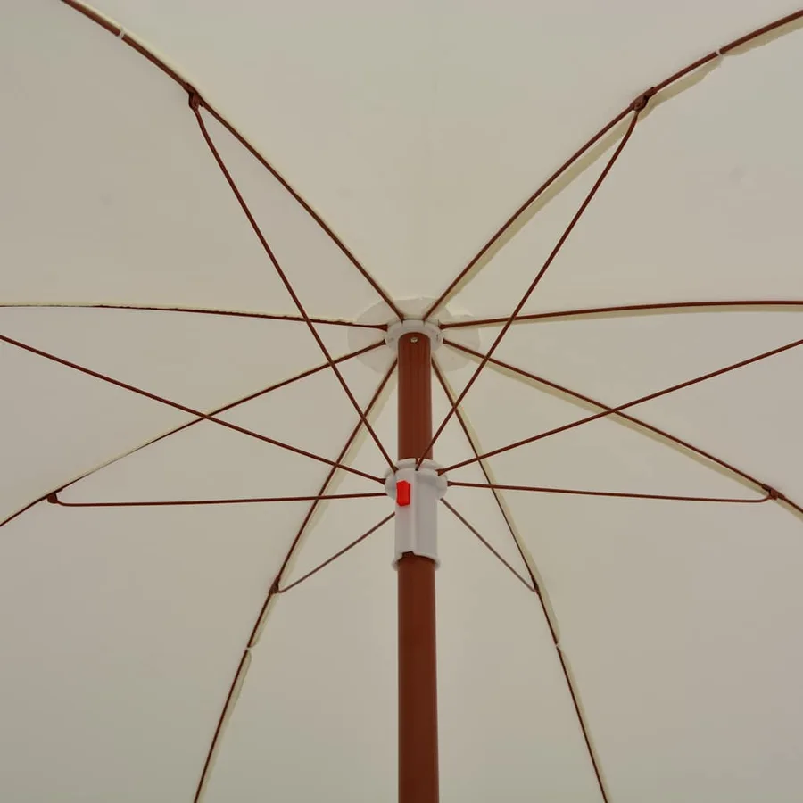 Parasol de jardin avec mât en acier 240 cm Sable - 4