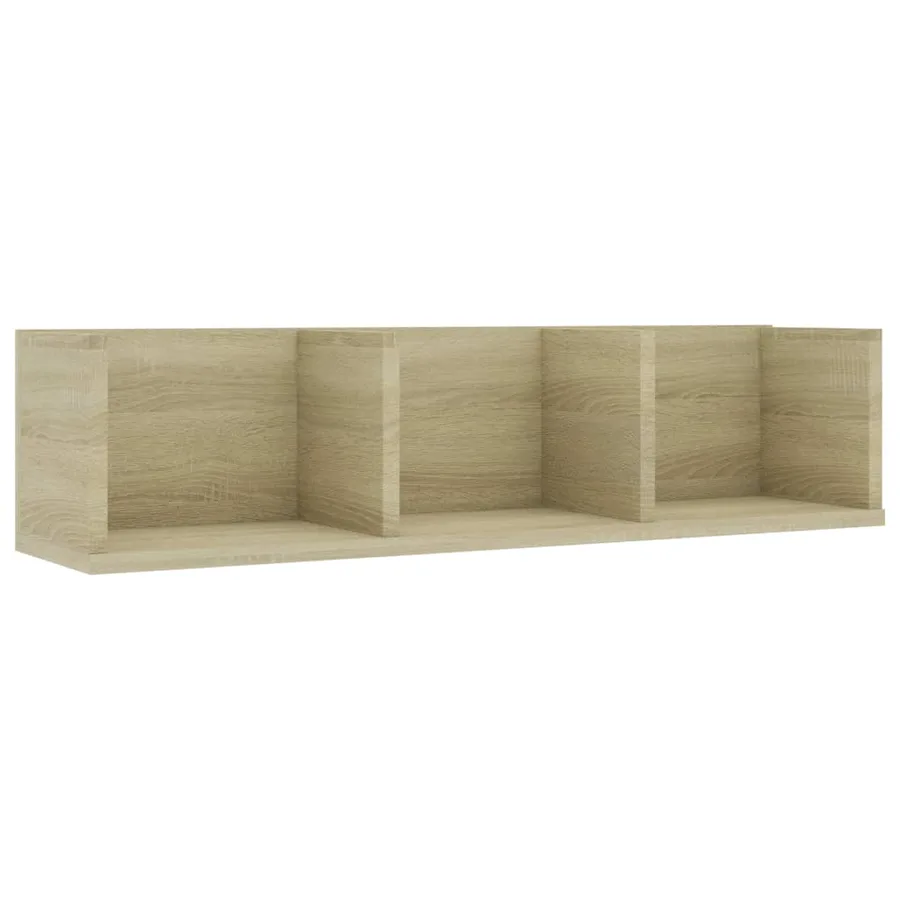 Étagère murale à CD Chêne sonoma 75x18x18 cm Bois d'ingénierie - 2