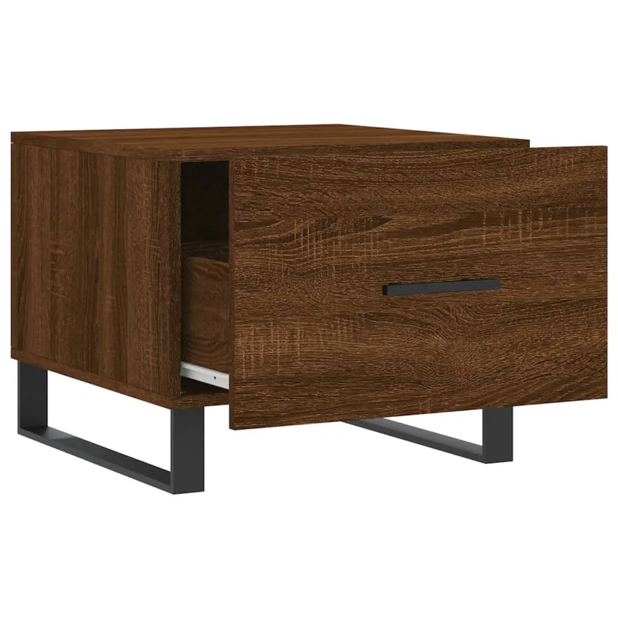 Tables basses 2 pcs chêne marron 50x50x40 cm bois d'ingénierie - 7