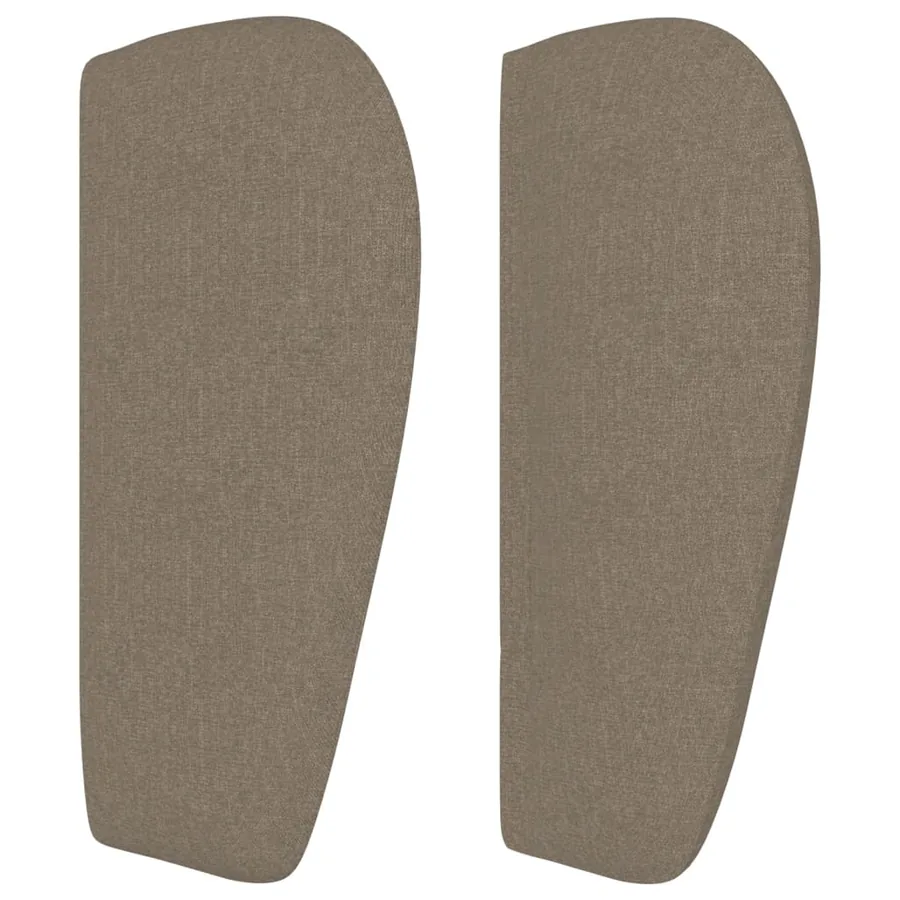 Tête de lit avec oreilles Taupe 183x23x78/88 cm Tissu - 4