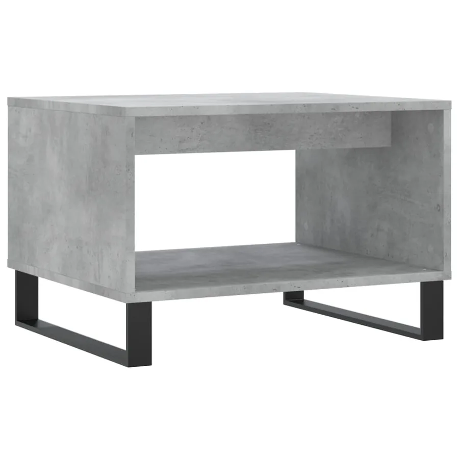 Table basse gris béton 60x50x40 cm bois d'ingénierie - 6