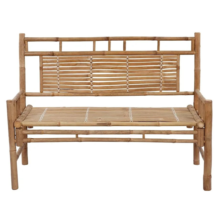 Banc de jardin avec coussin 120 cm Bambou - 3