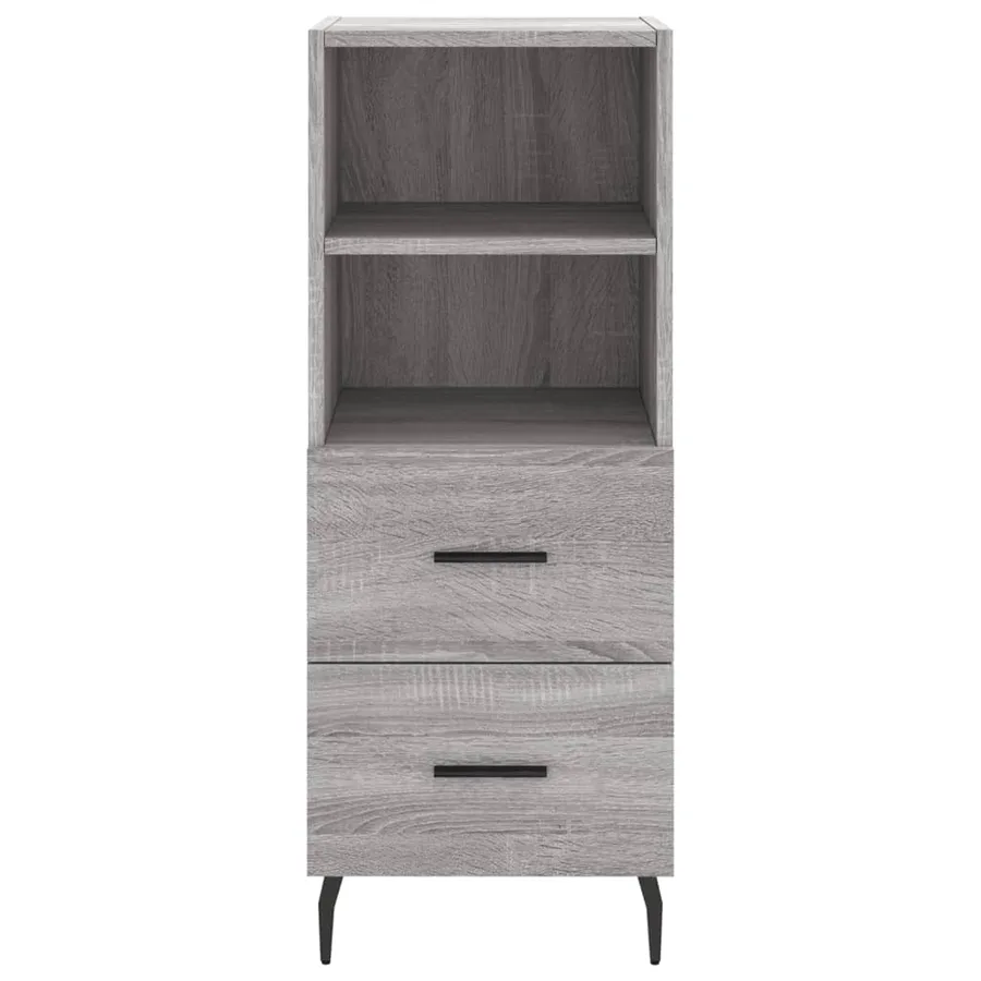 Buffet haut Sonoma gris 34,5x34x180 cm Bois d'ingénierie - 6