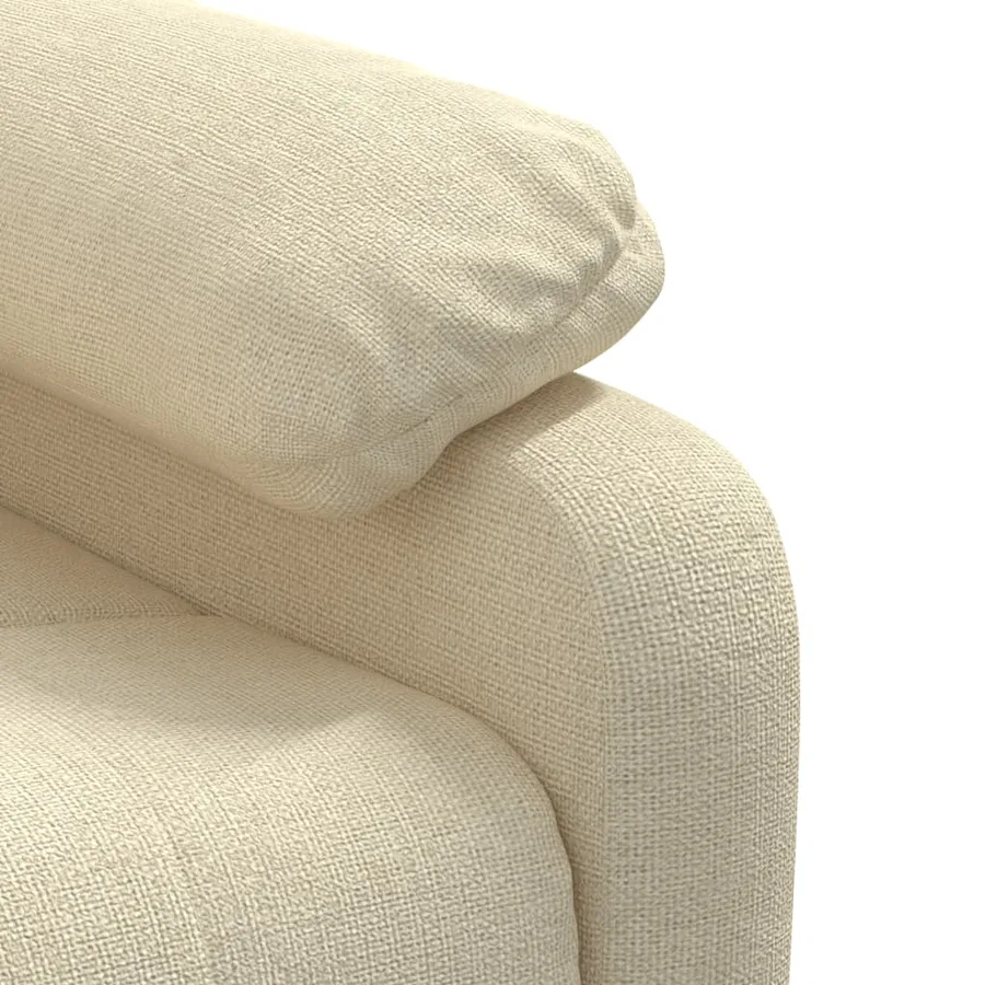 Fauteuil inclinable Crème Tissu - 8