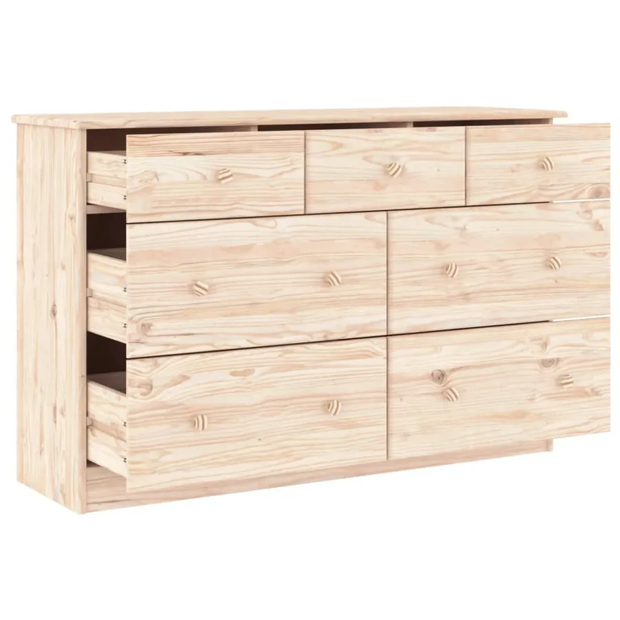 Commode ALTA 112x35x73 cm bois massif de pin - 3