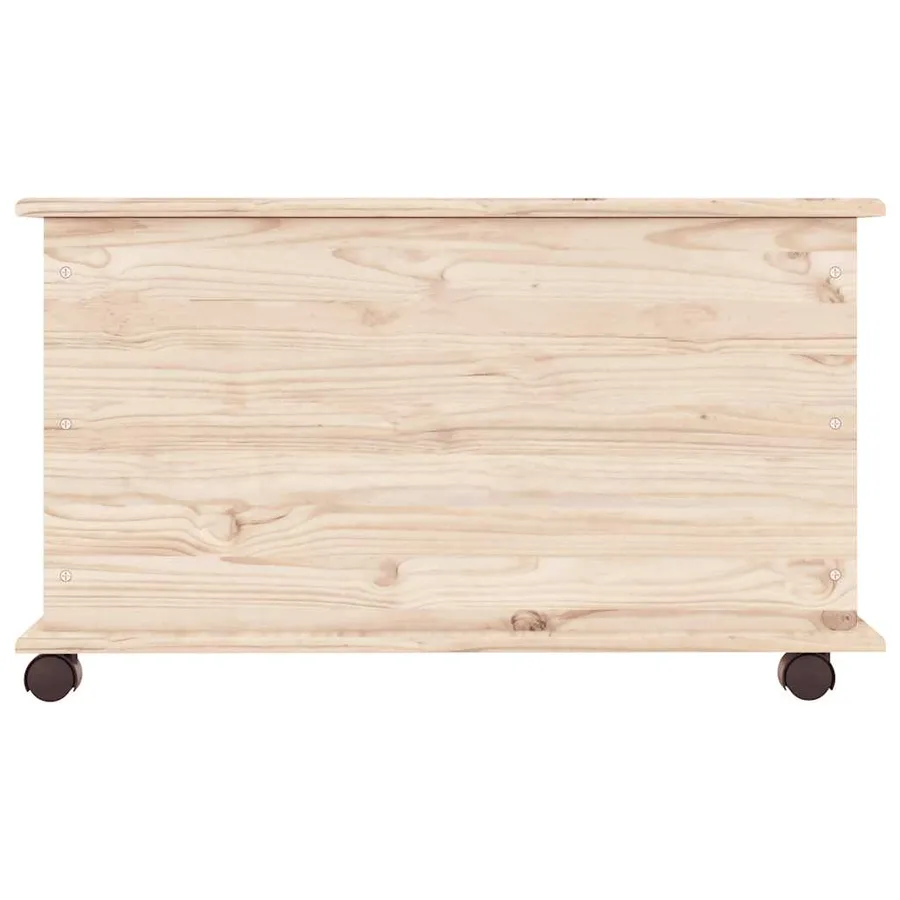 Coffre de rangement à roulettes ALTA 73x39,5x43 cm bois de pin - 5