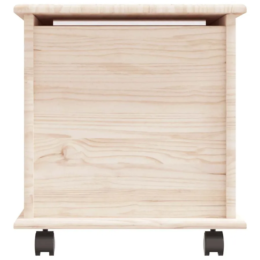 Coffre de rangement à roulettes ALTA 73x39,5x43 cm bois de pin - 6