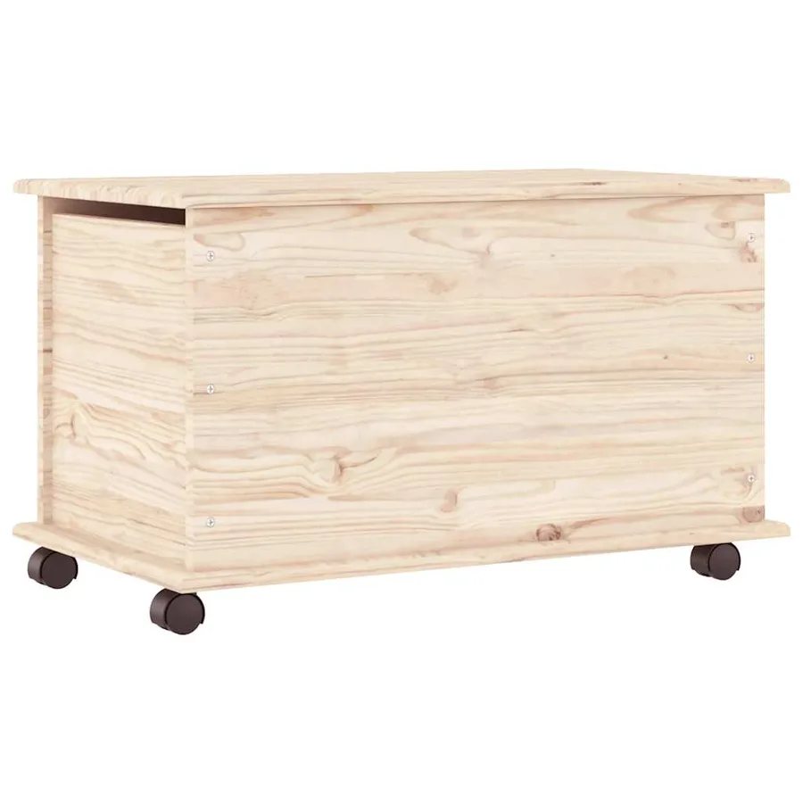 Coffre de rangement à roulettes ALTA 73x39,5x43 cm bois de pin - 7