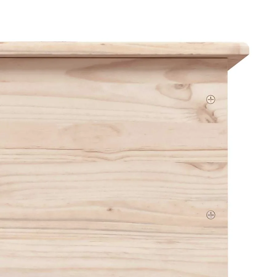 Coffre de rangement à roulettes ALTA 73x39,5x43 cm bois de pin - 9
