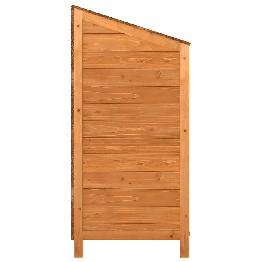 Remise de jardin Marron 102x52x112 cm Bois de sapin solide - 5