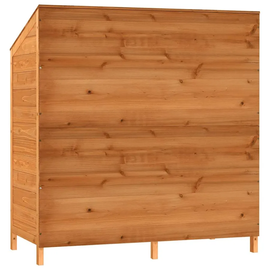 Remise de jardin Marron 102x52x112 cm Bois de sapin solide - 6